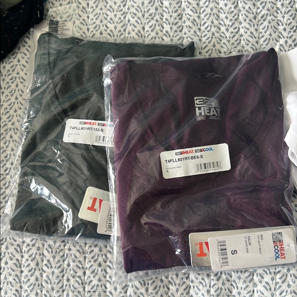 32 Degrees Long Sleeve Tees - Black and Purple